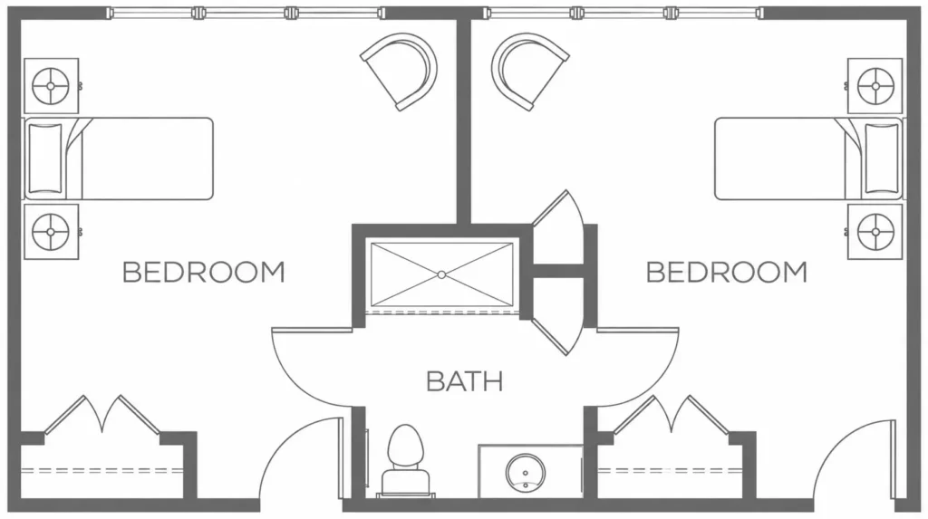 Floor plan of the Premium Suite at The Alton