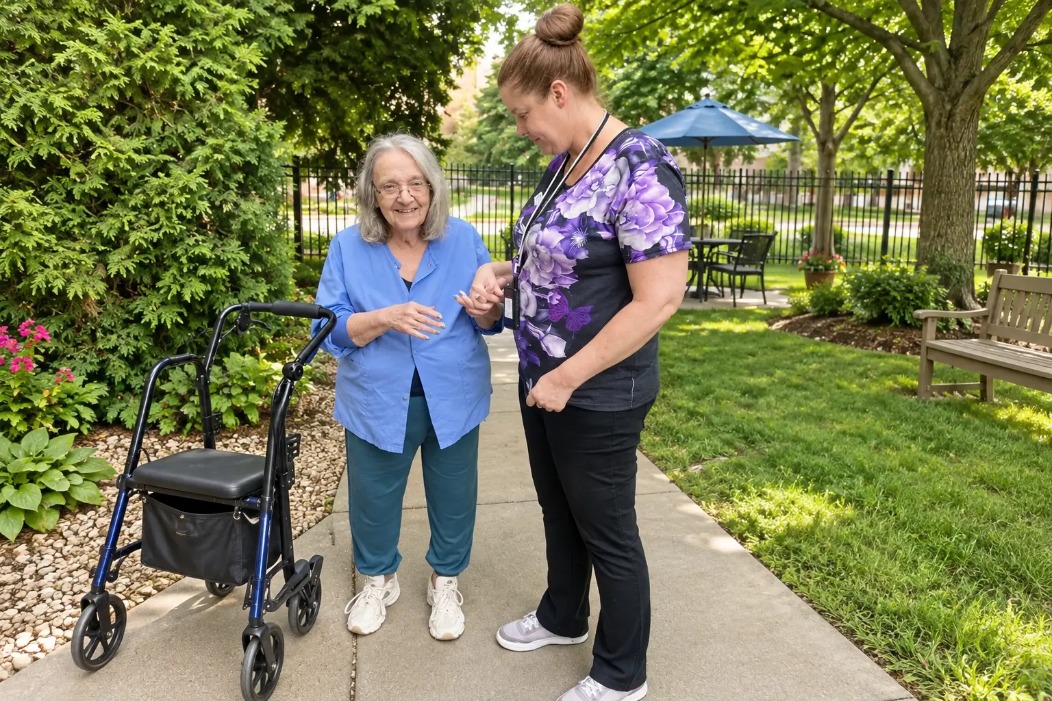 Residents taking part in an activity at The Alton